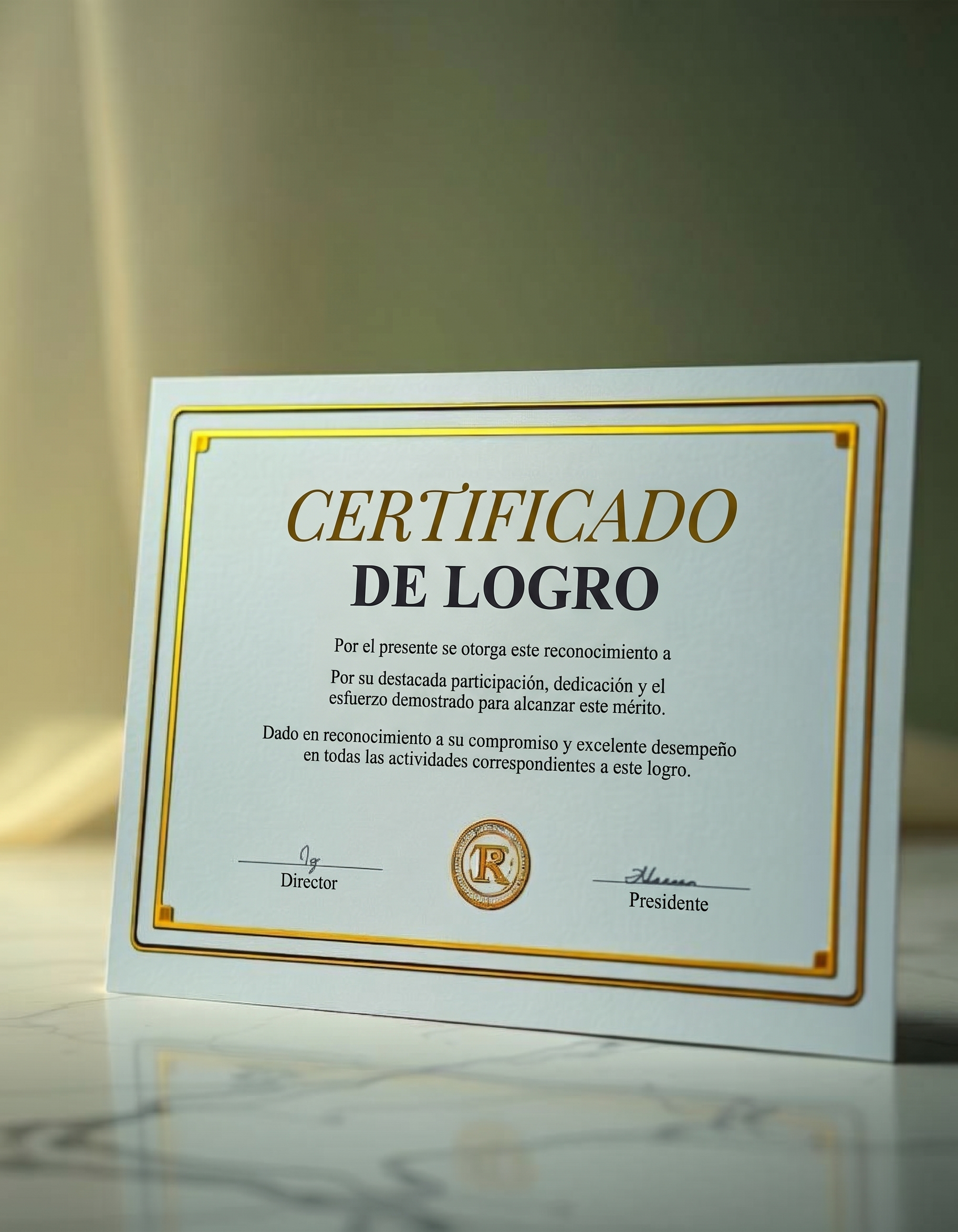 Certificado de logro